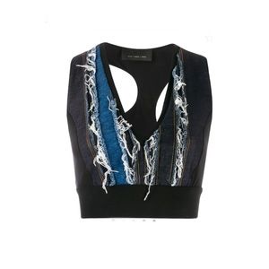 NO KA OI Denim Appliqué Tank Top